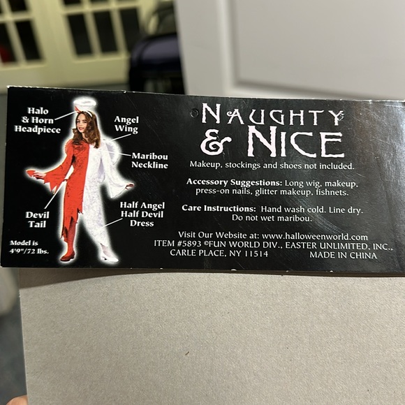 NAUGHTY & NICE KIDS HALLOWEEN COSTUME - can ship today! - Picture 7 of 10